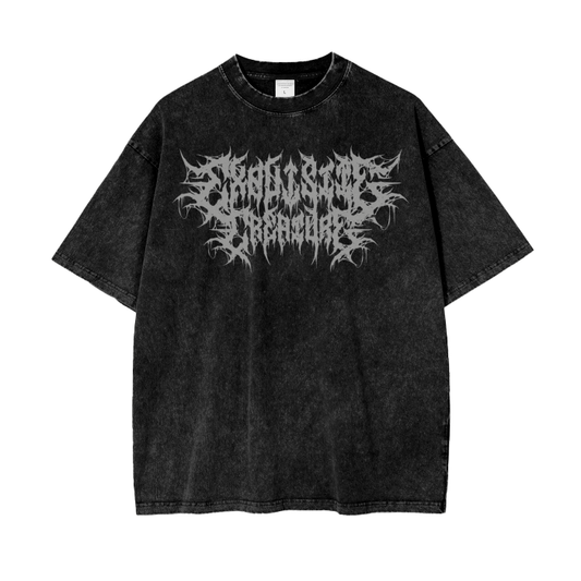Exquisite Creature Metal Acid Wash Oversize T-Shirt Goth Cloth Co.