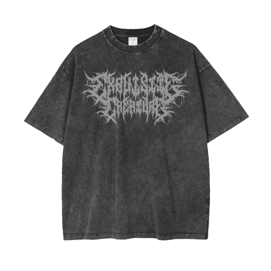 Exquisite Creature Metal Acid Wash Oversize T-Shirt Goth Cloth Co.