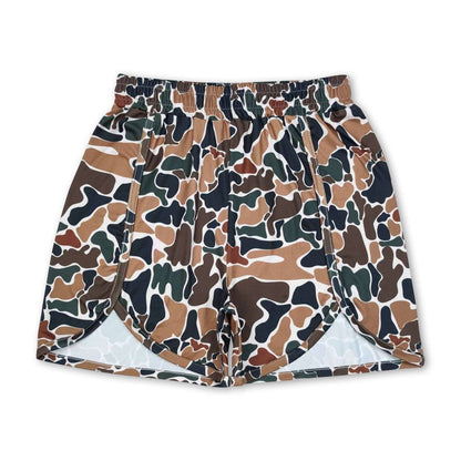 Khaki Camo Workout Shorts Wild Cactus Boutique
