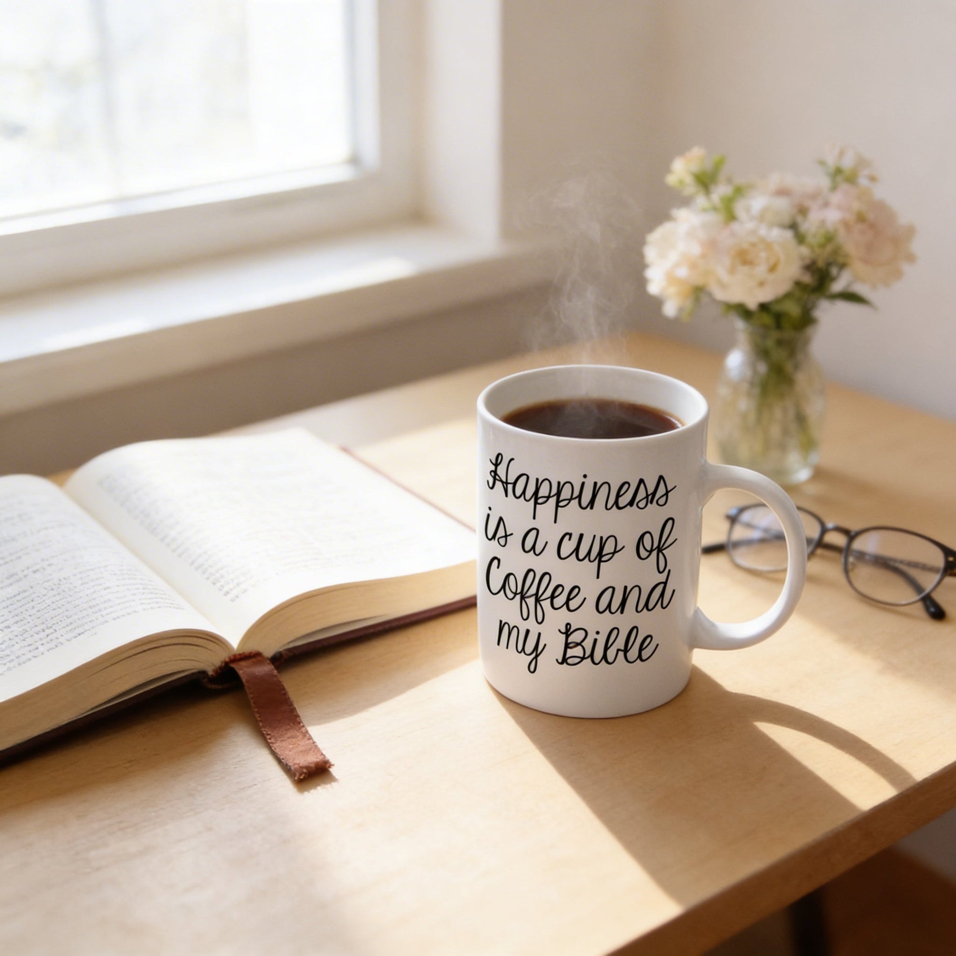 Bible Coffee Mug - Christian Coffee Mug for Her Joyful Moose