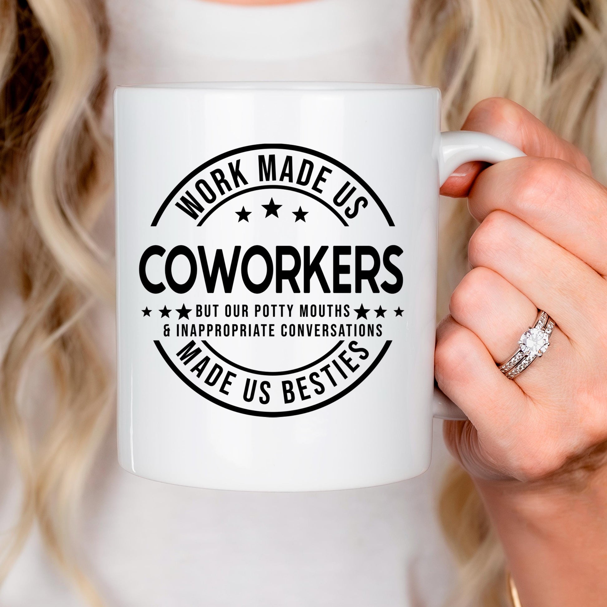 Funny Coworker Mug - Ceramic Coffee Cup | Office Humor Gift, Dishwasher Safe Joyful Moose
