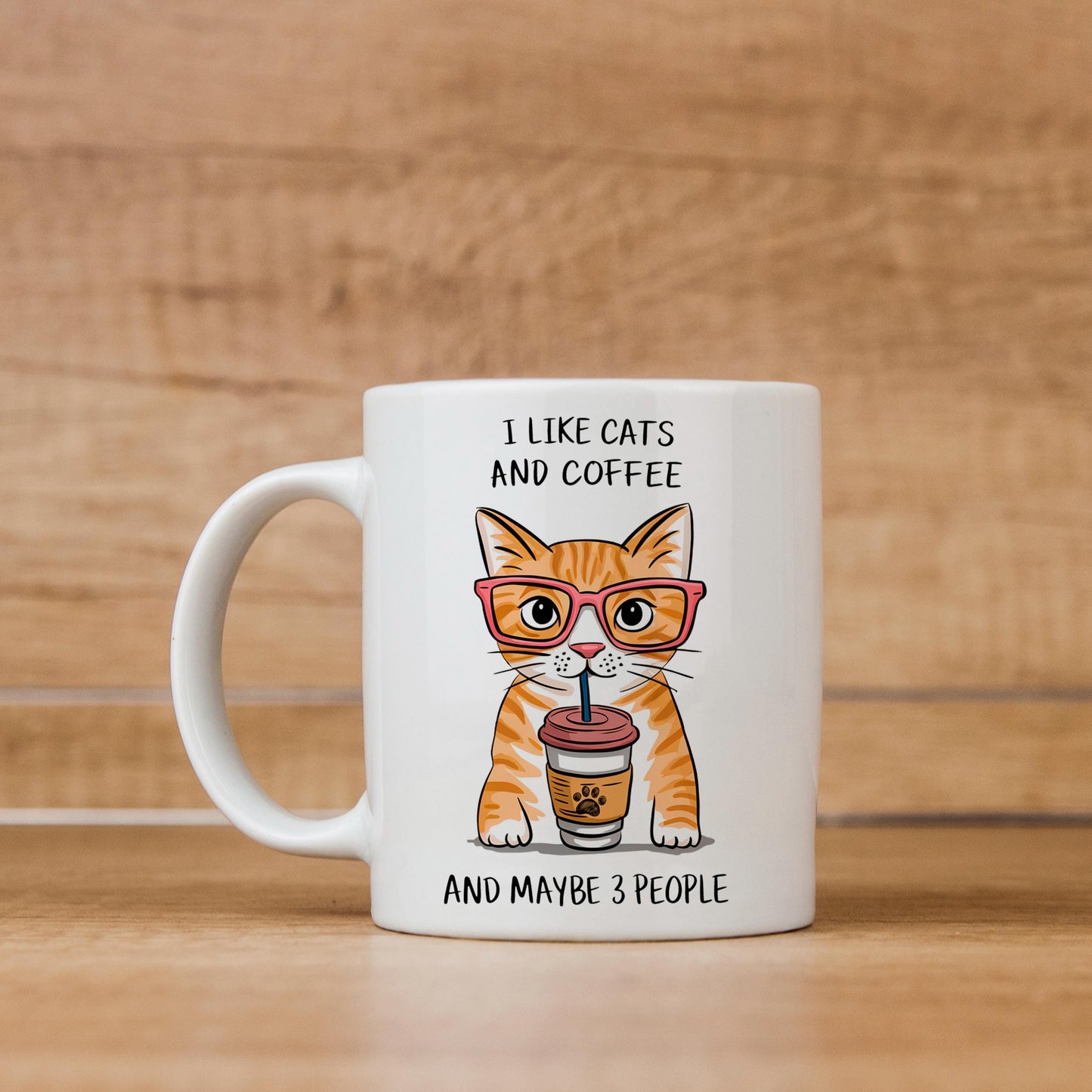 Orange Tabby Cat Mug – Funny Cat Coffee Mug | Ceramic Microwave Safe Cup Joyful Moose