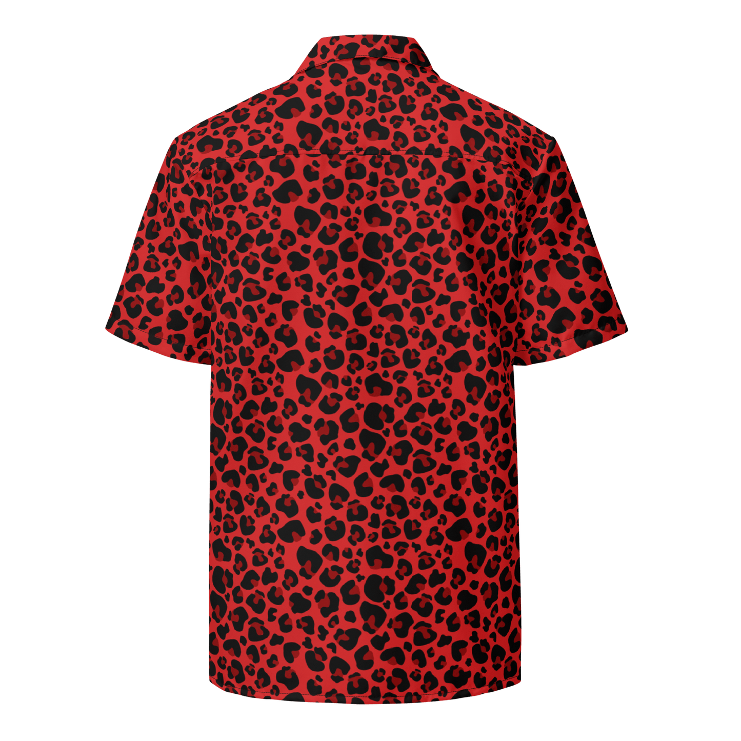 Feline Fever Red Cheetah Button-Up Shirt Goth Cloth Co.