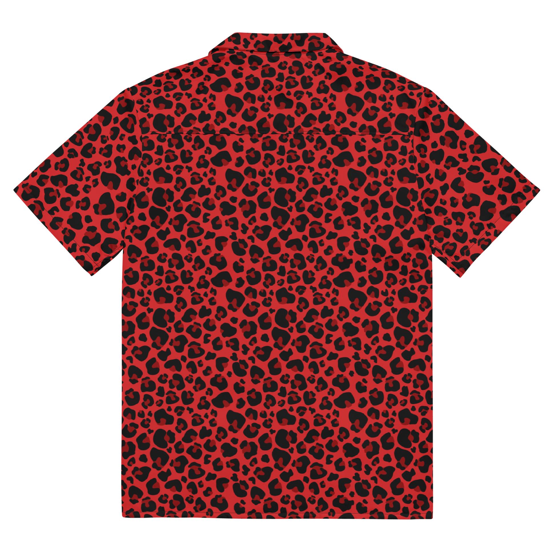 Feline Fever Red Cheetah Button-Up Shirt Goth Cloth Co.