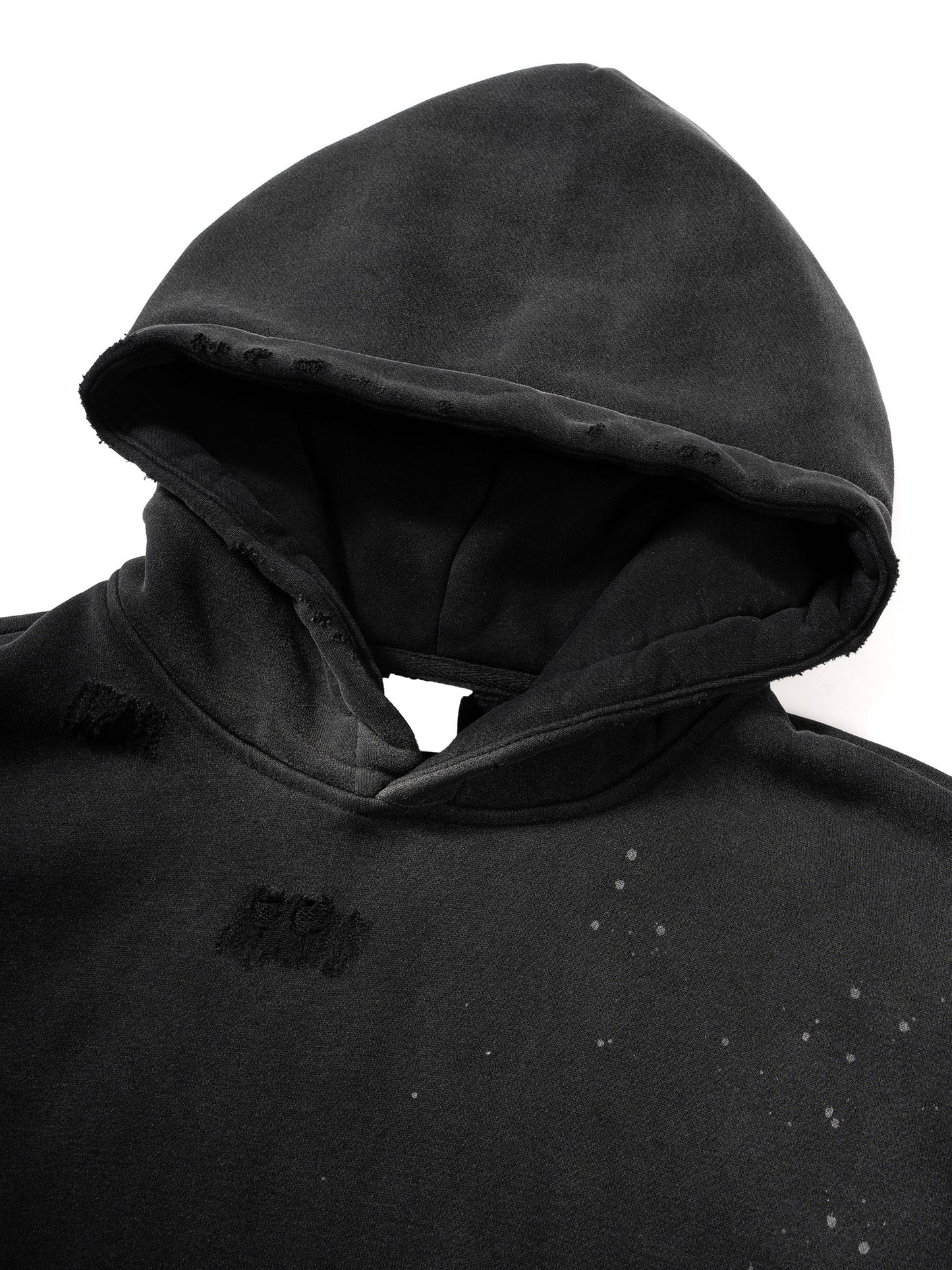 Feminine Vintage Frayed Premium Metal Hoodie Goth Cloth Co.