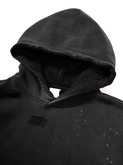 Feminine Vintage Frayed Premium Metal Hoodie Goth Cloth Co.
