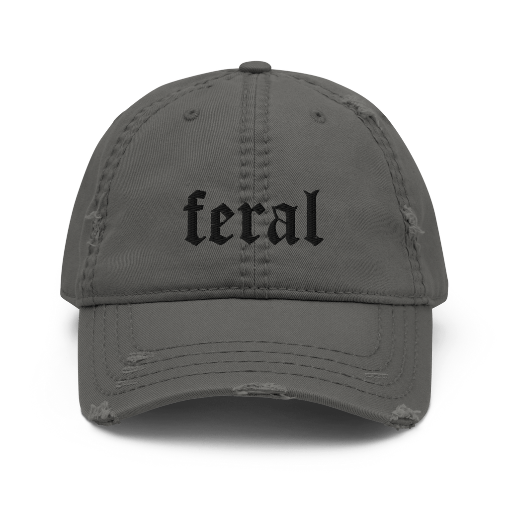 Feral Blackout Distressed Dad Hat Goth Cloth Co.