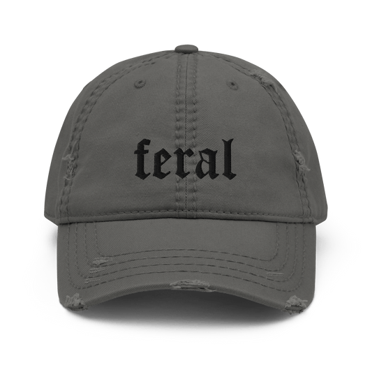 Feral Blackout Distressed Dad Hat Goth Cloth Co.