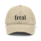 Feral Blackout Distressed Dad Hat Goth Cloth Co.