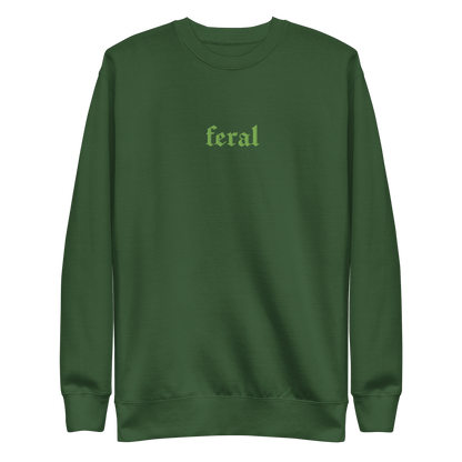 Feral Blackout Embroidered Sweatshirt Goth Cloth Co.