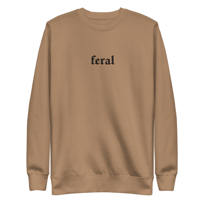 Feral Blackout Embroidered Sweatshirt Goth Cloth Co.