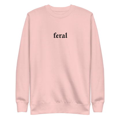 Feral Blackout Embroidered Sweatshirt Goth Cloth Co.