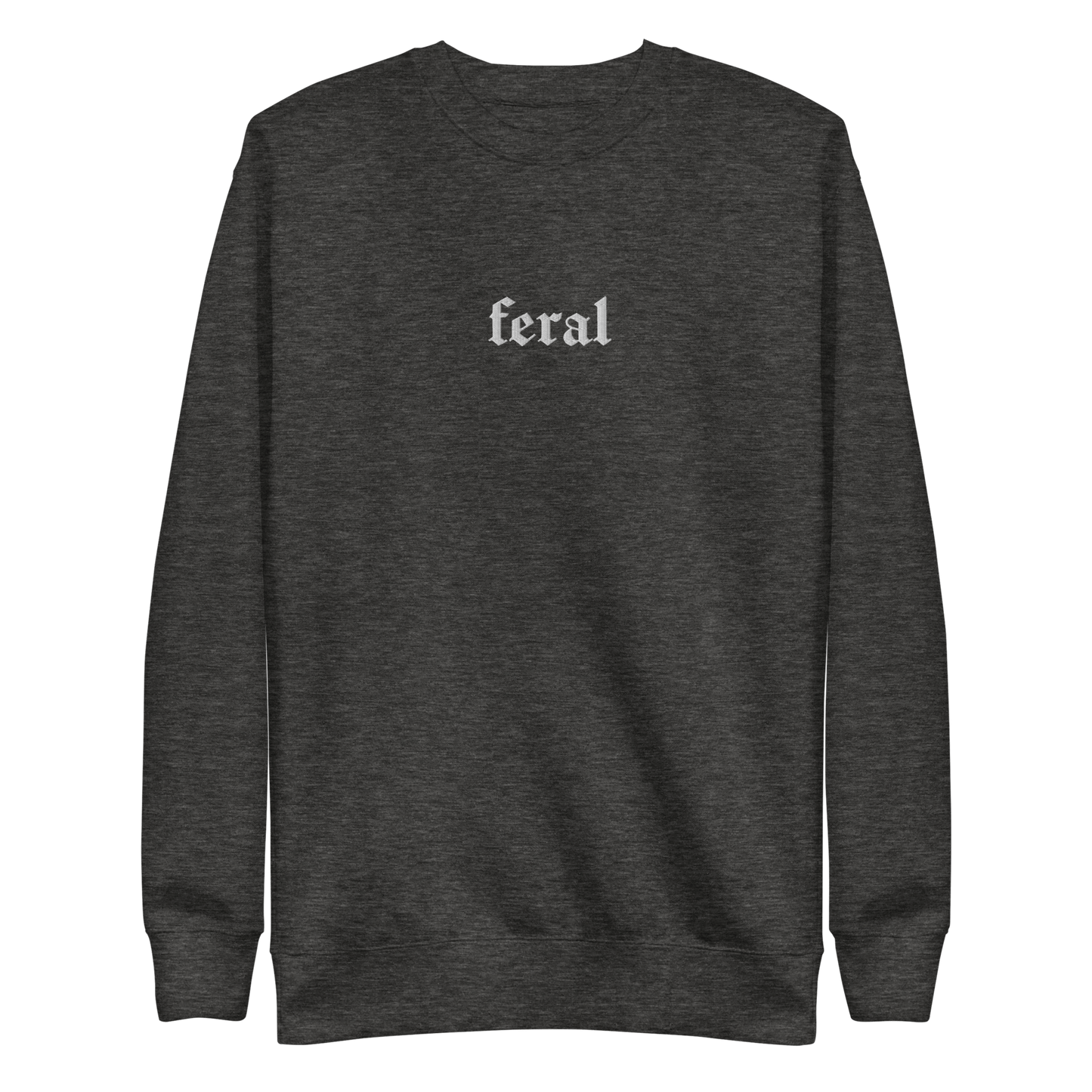Feral Blackout Embroidered Sweatshirt Goth Cloth Co.