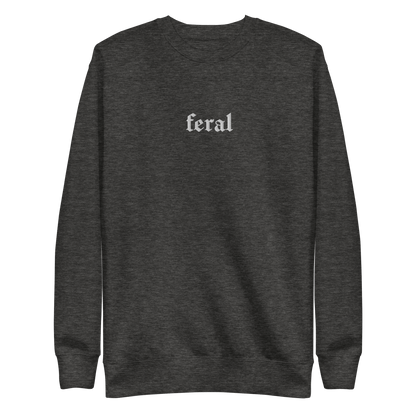 Feral Blackout Embroidered Sweatshirt Goth Cloth Co.