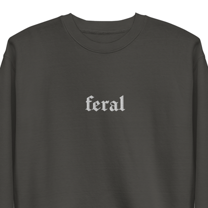 Feral Blackout Embroidered Sweatshirt Goth Cloth Co.