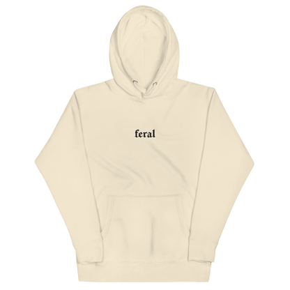 Feral Embroidered Hoodie Goth Cloth Co.