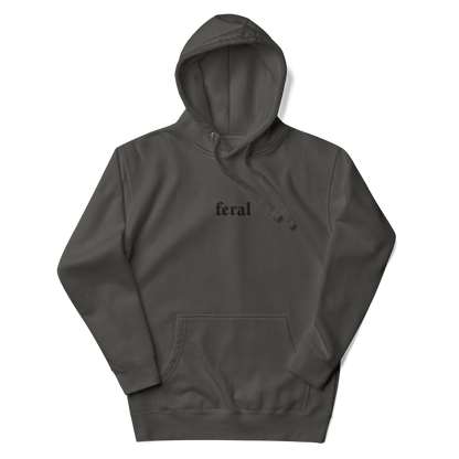 Feral Embroidered Hoodie Goth Cloth Co.
