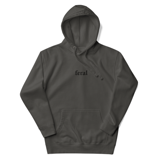 Feral Embroidered Hoodie Goth Cloth Co.