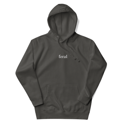 Feral Embroidered Hoodie Goth Cloth Co.