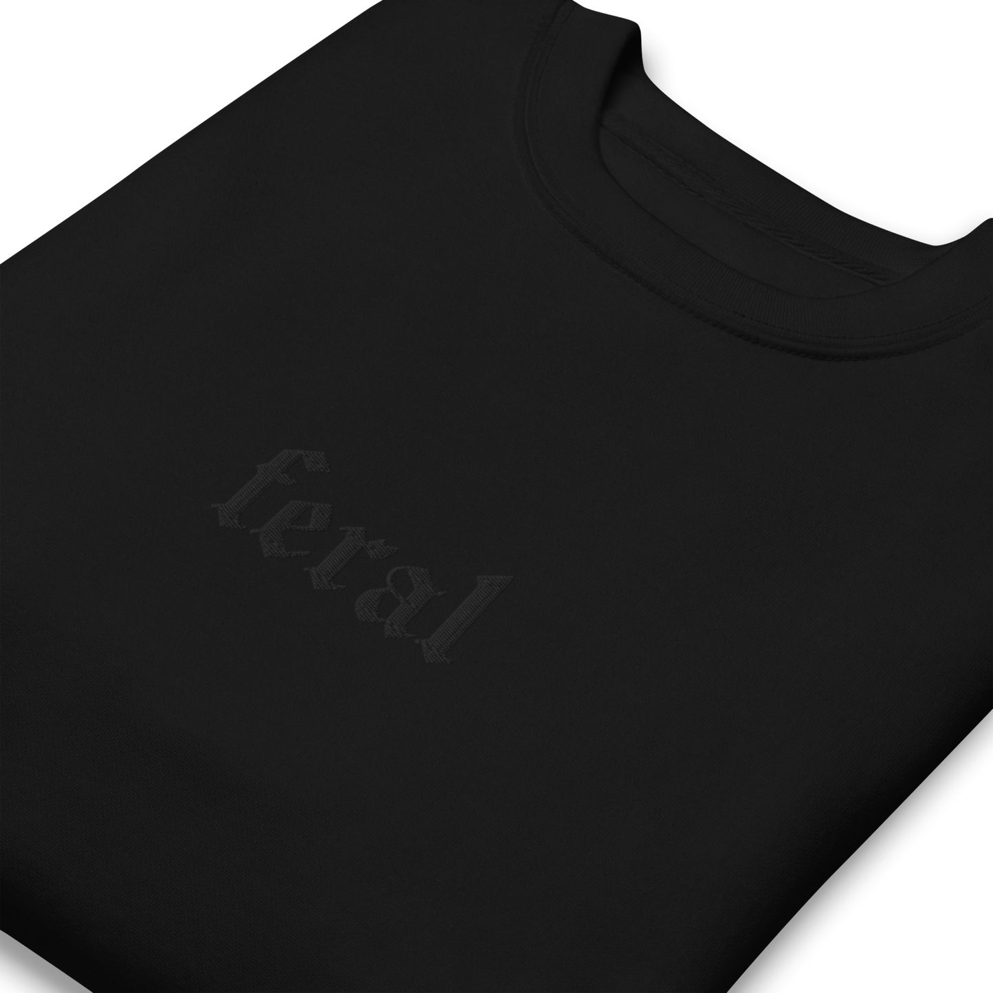 Feral Blackout Embroidered Sweatshirt Goth Cloth Co.