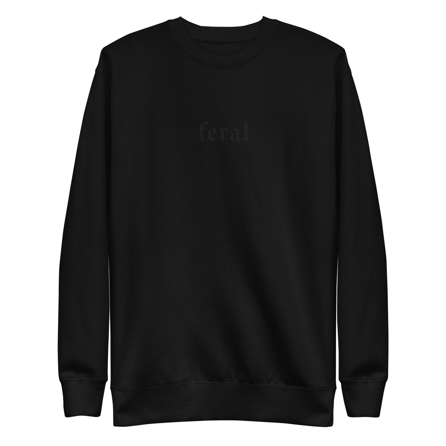 Feral Blackout Embroidered Sweatshirt Goth Cloth Co.