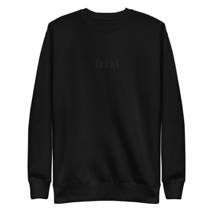Feral Blackout Embroidered Sweatshirt Goth Cloth Co.