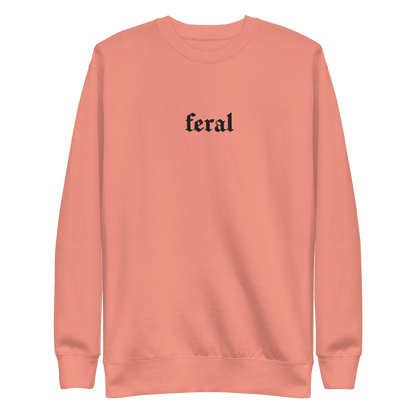 Feral Blackout Embroidered Sweatshirt Goth Cloth Co.
