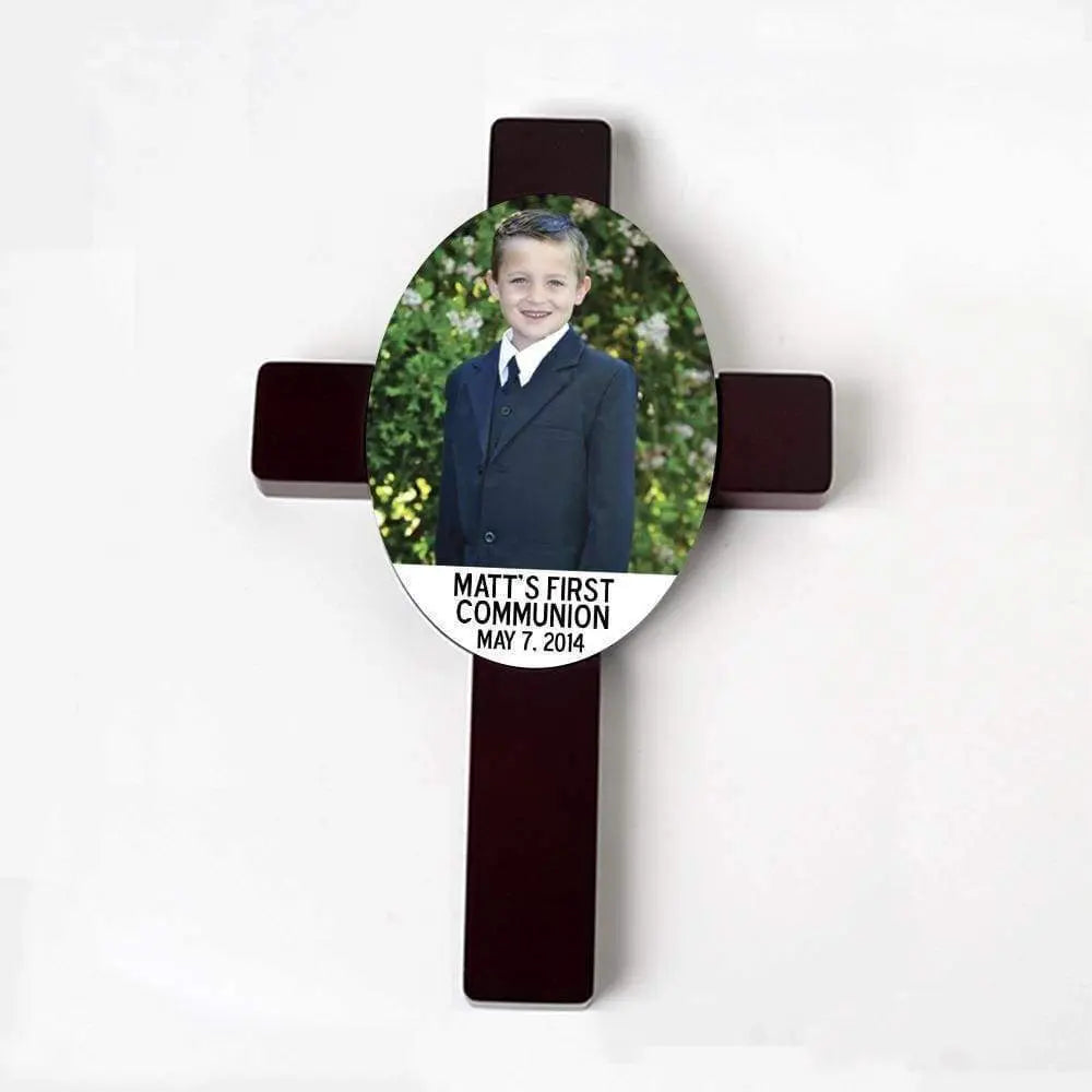 First Communion Cross - Custom Communion Gift Joyful Moose