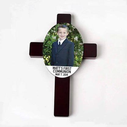 First Communion Cross - Custom Communion Gift Joyful Moose