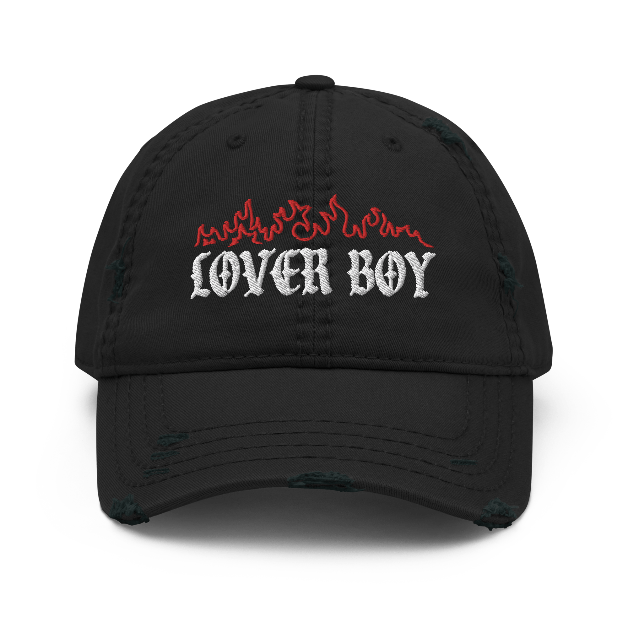 Flaming Lover Boy Distressed Dad Hat Goth Cloth Co.