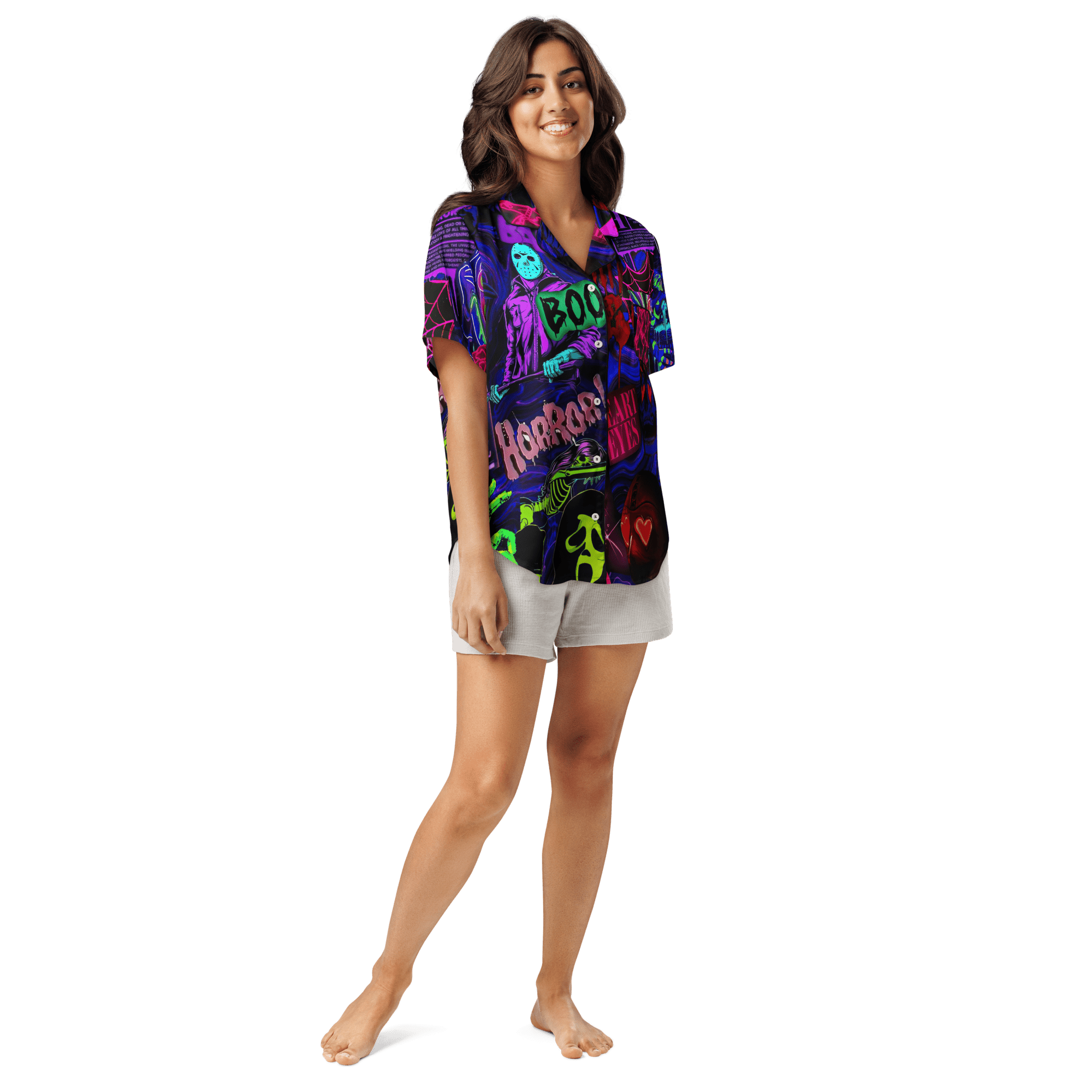Freaky Frights Silky Pajama Top Goth Cloth Co.