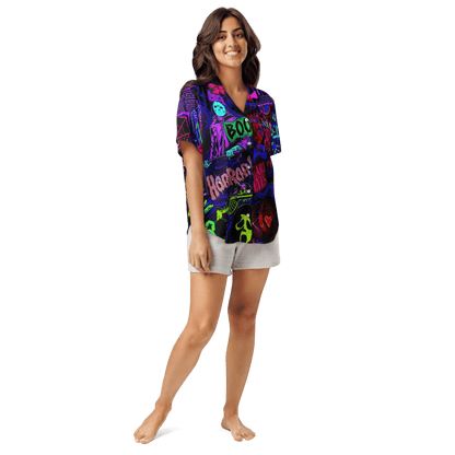 Freaky Frights Silky Pajama Top Goth Cloth Co.