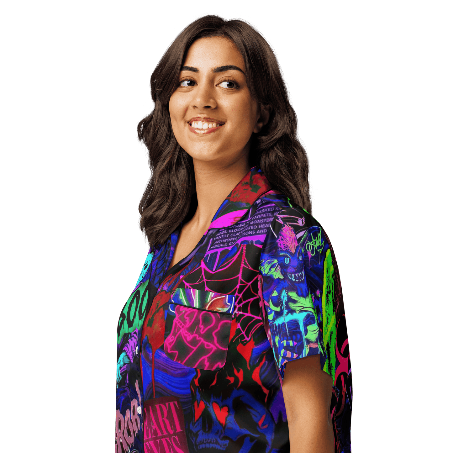 Freaky Frights Silky Pajama Top Goth Cloth Co.