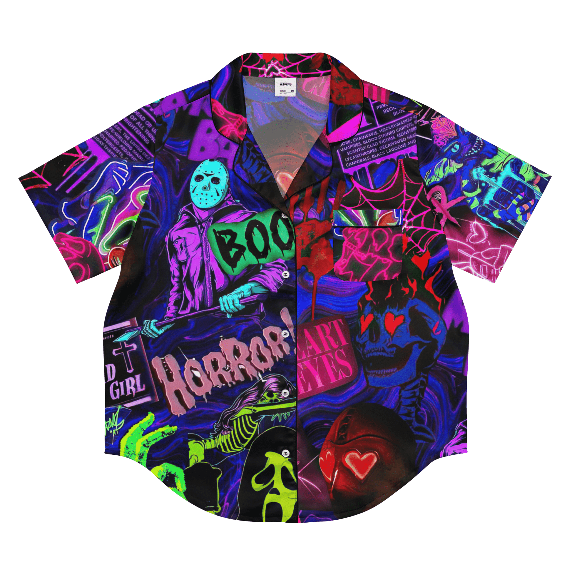 Freaky Frights Silky Pajama Top Goth Cloth Co.