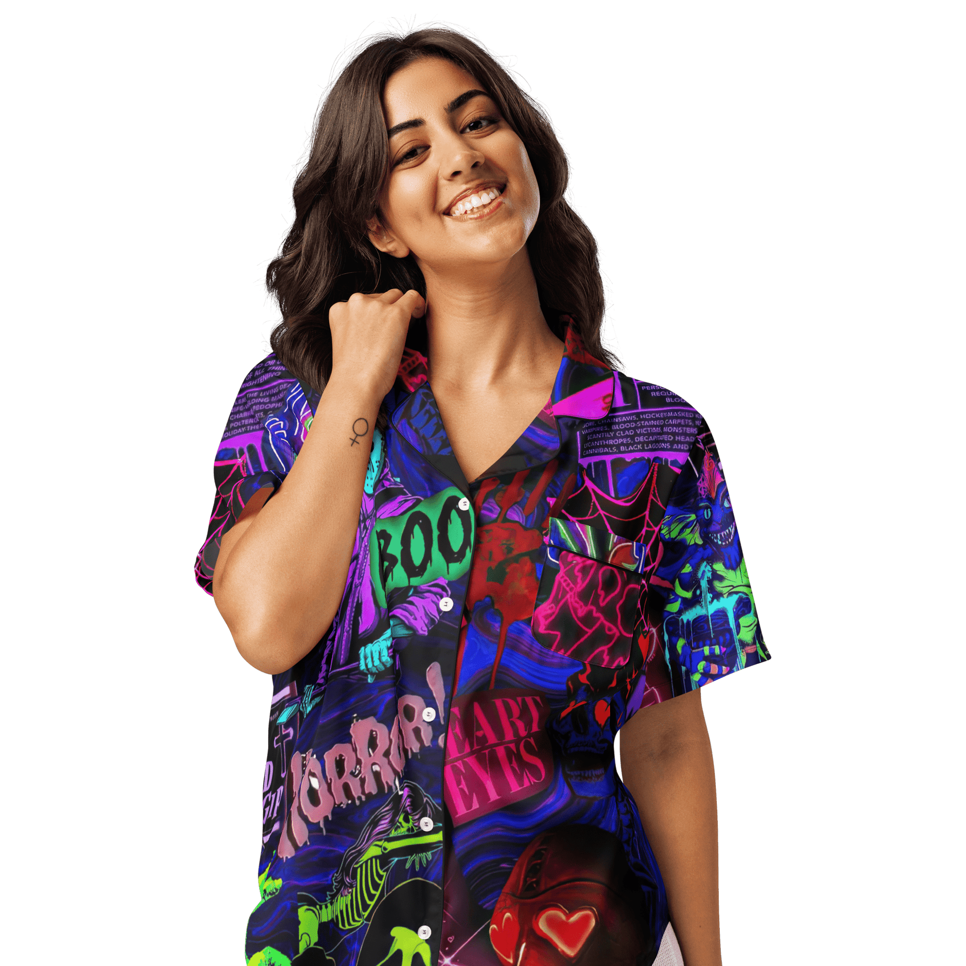 Freaky Frights Silky Pajama Top Goth Cloth Co.