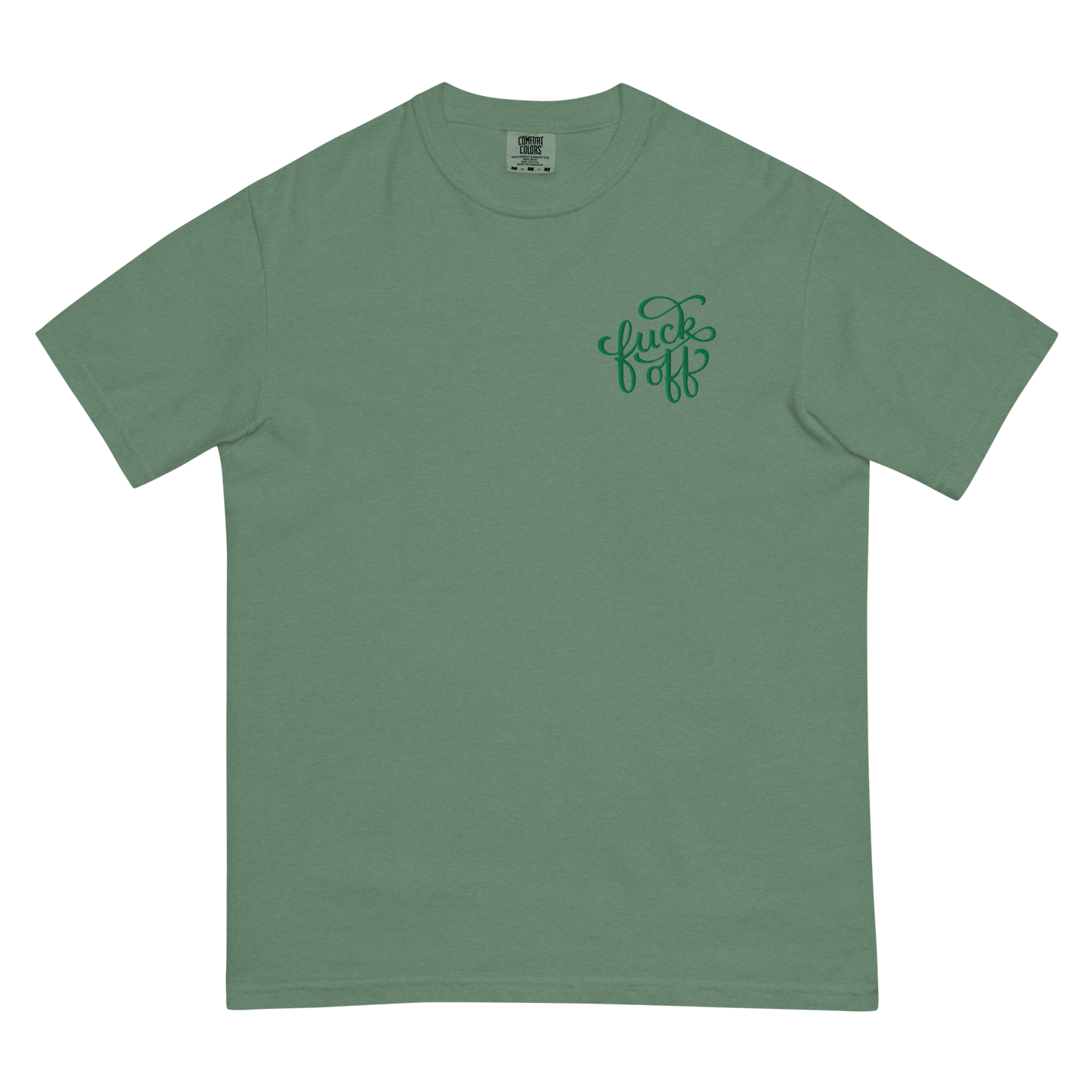 Fuck Off Embroidered Comfy Tee Goth Cloth Co.