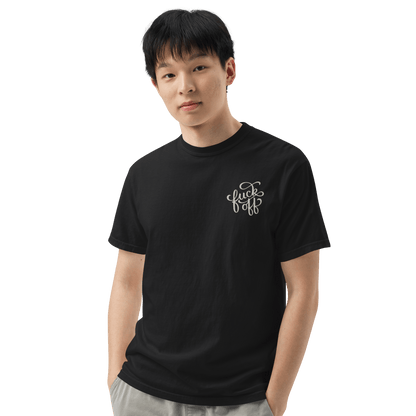 Fuck Off Embroidered Comfy Tee Goth Cloth Co.