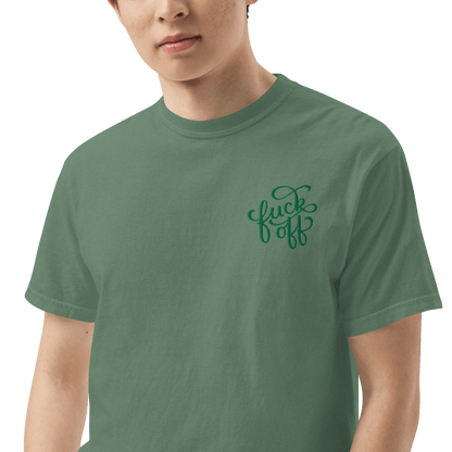 Fuck Off Embroidered Comfy Tee Goth Cloth Co.