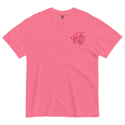 Fuck Off Embroidered Comfy Tee Goth Cloth Co.