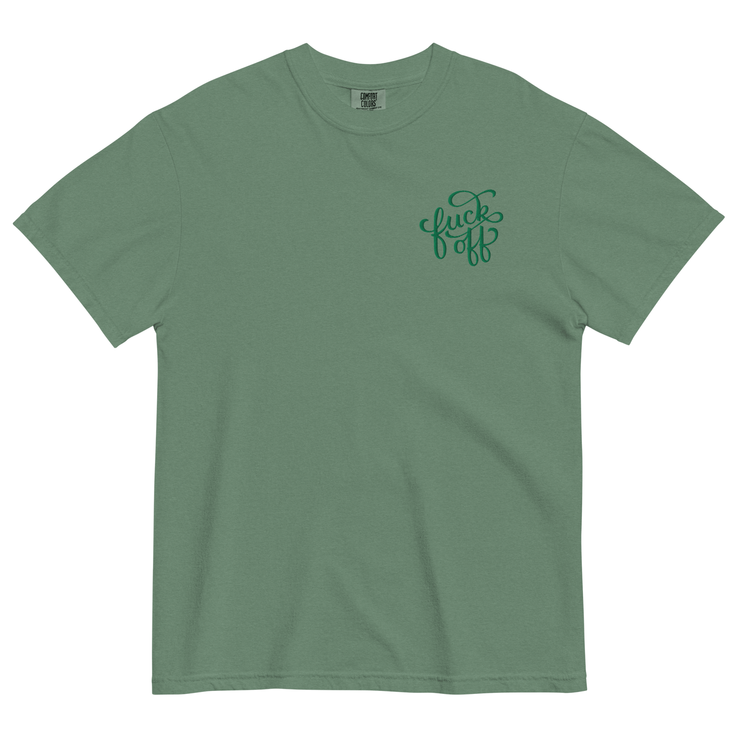 Fuck Off Embroidered Comfy Tee Goth Cloth Co.