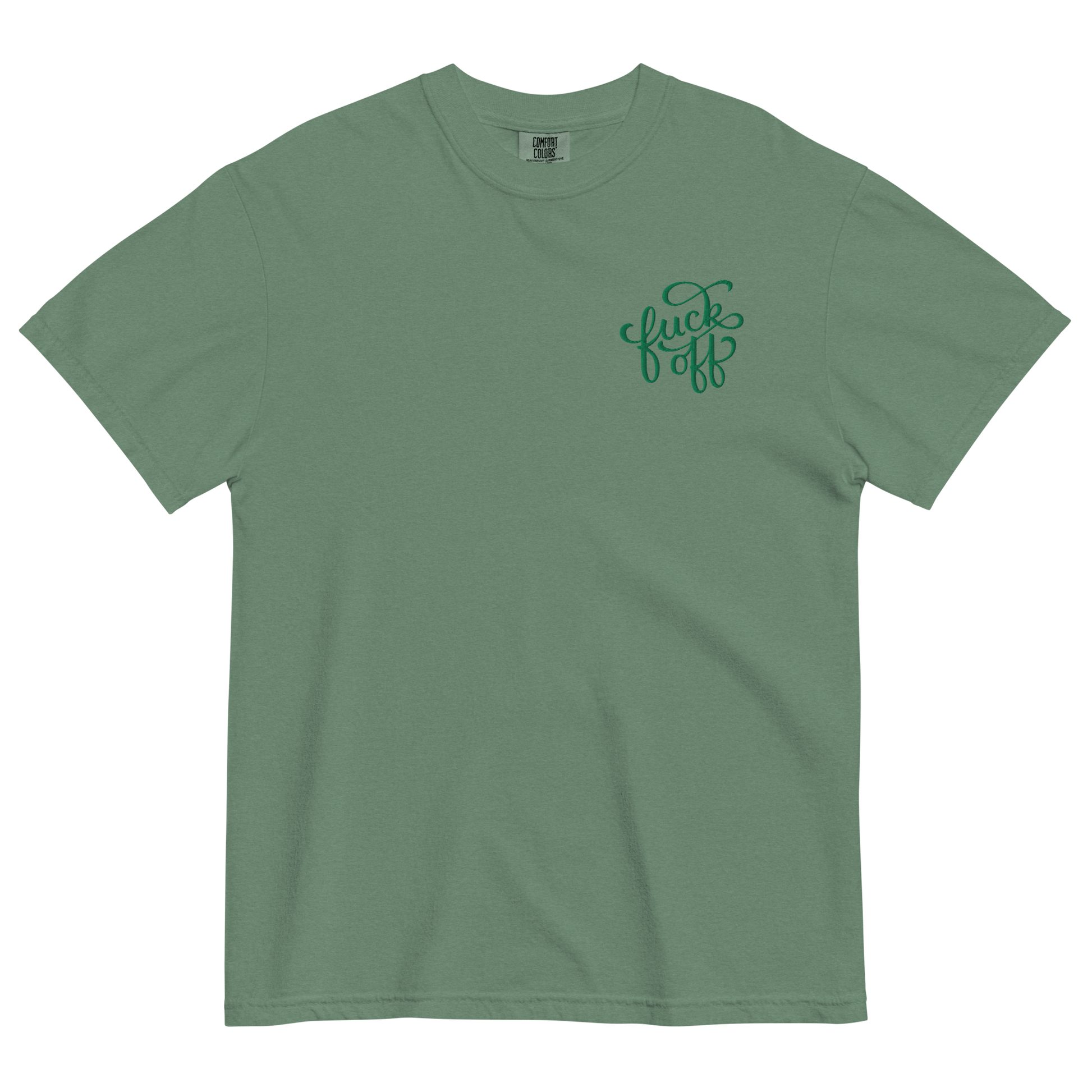 Fuck Off Embroidered Comfy Tee Goth Cloth Co.