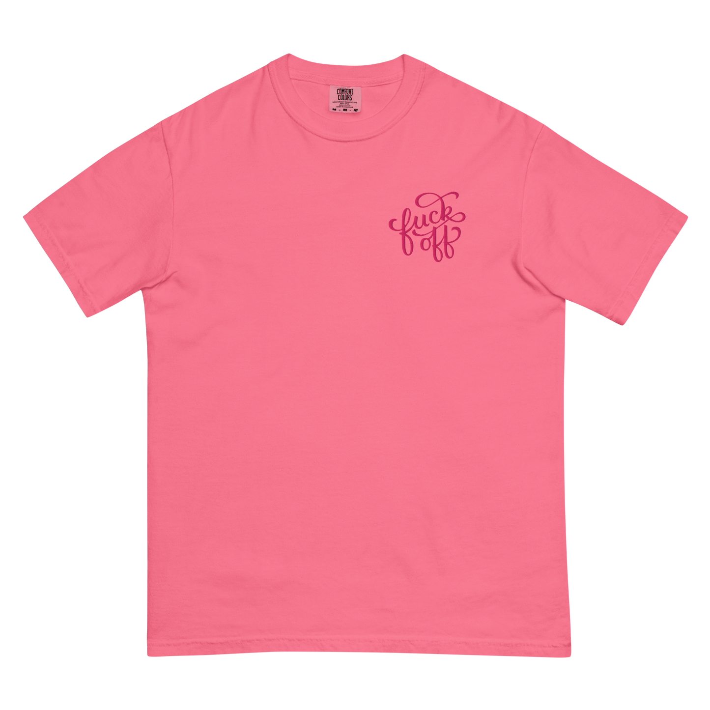 Fuck Off Embroidered Comfy Tee Goth Cloth Co.