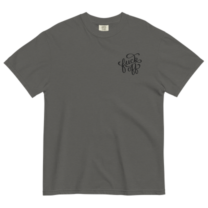 Fuck Off Embroidered Comfy Tee Goth Cloth Co.