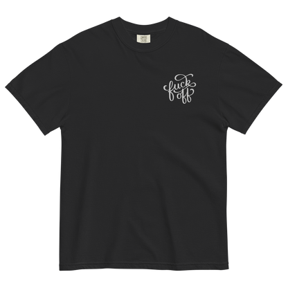 Fuck Off Embroidered Comfy Tee Goth Cloth Co.