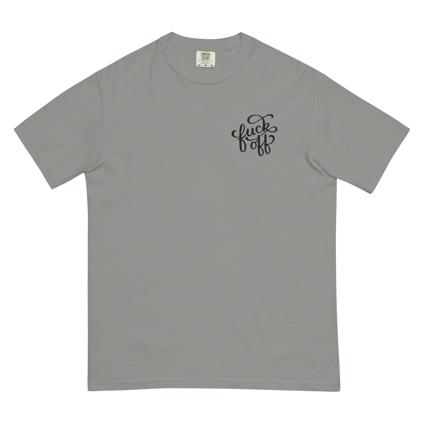 Fuck Off Embroidered Comfy Tee Goth Cloth Co.