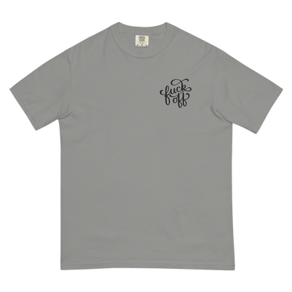 Fuck Off Embroidered Comfy Tee Goth Cloth Co.