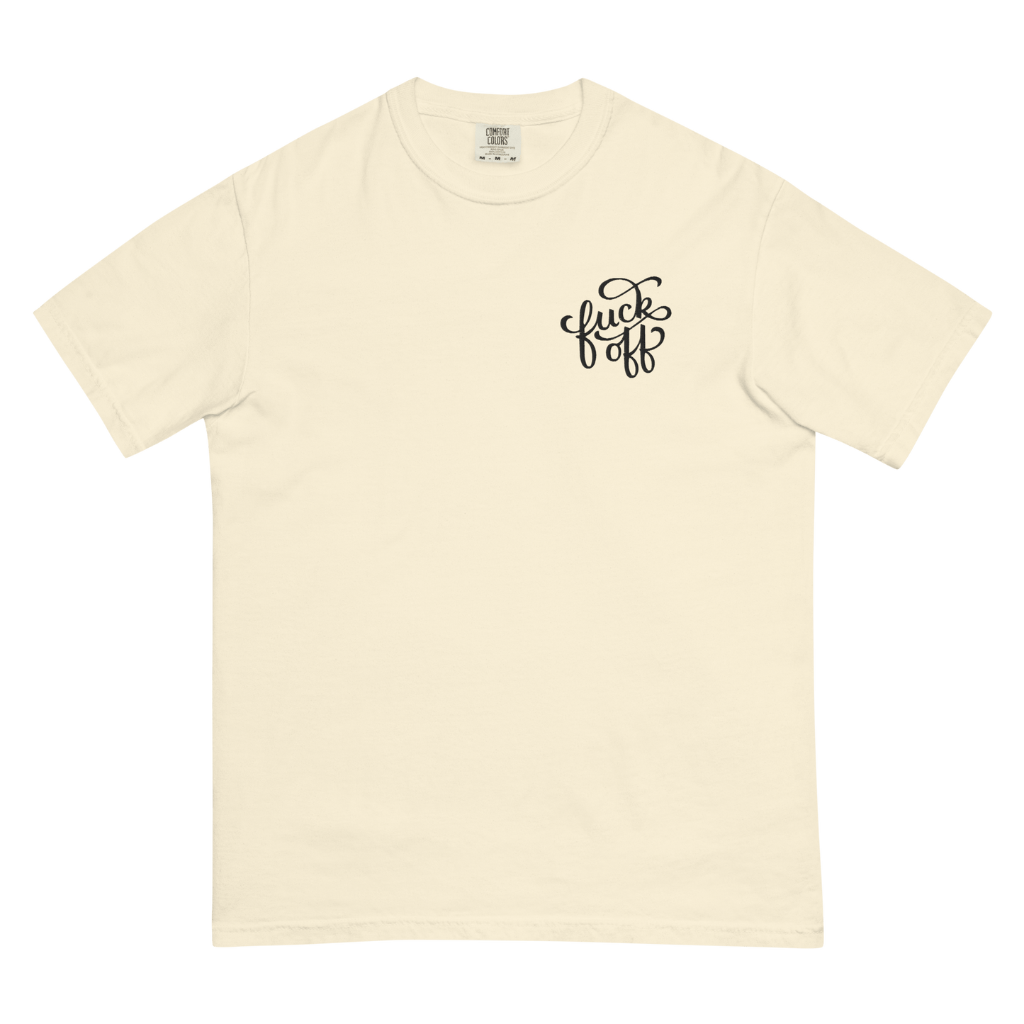 Fuck Off Embroidered Comfy Tee Goth Cloth Co.