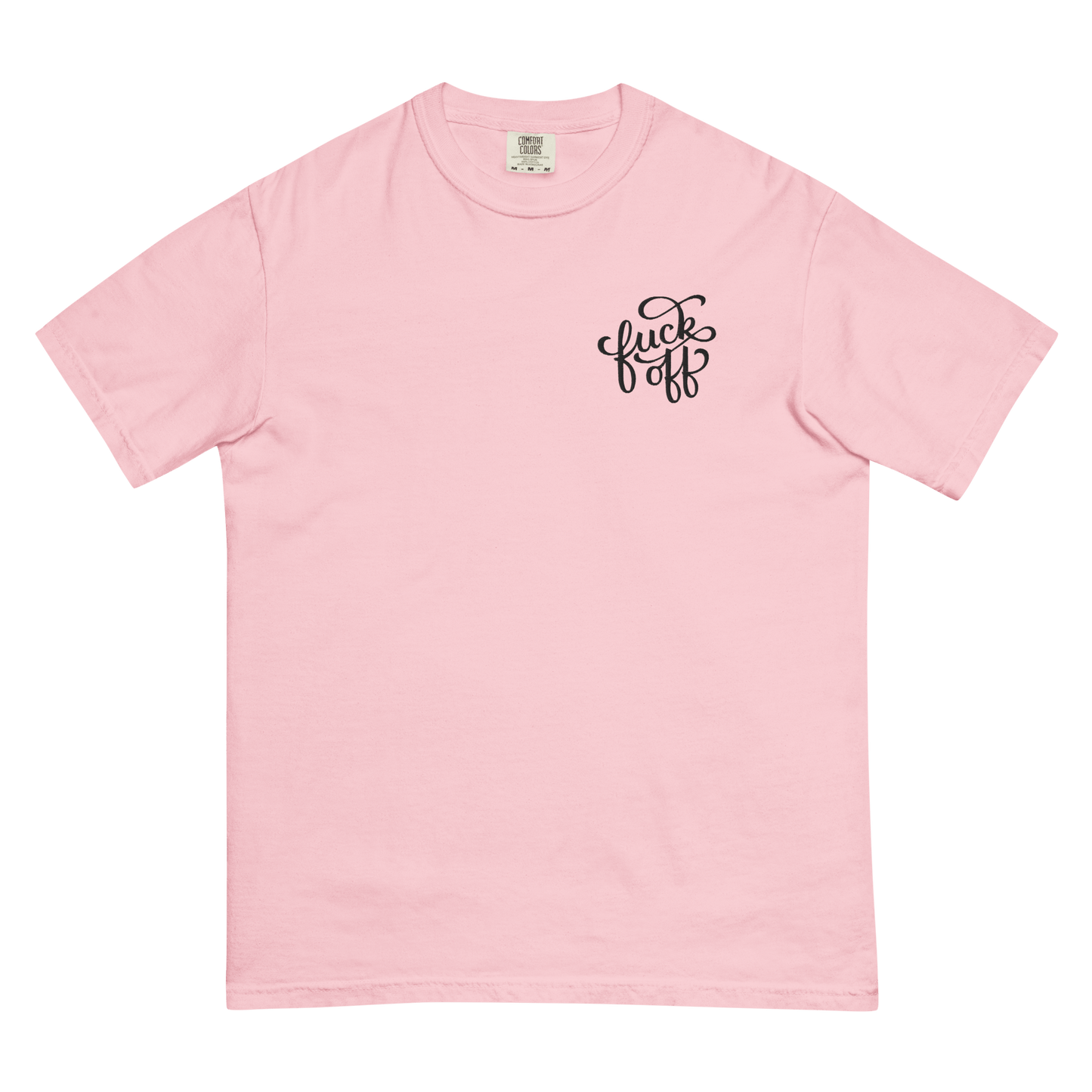 Fuck Off Embroidered Comfy Tee Goth Cloth Co.