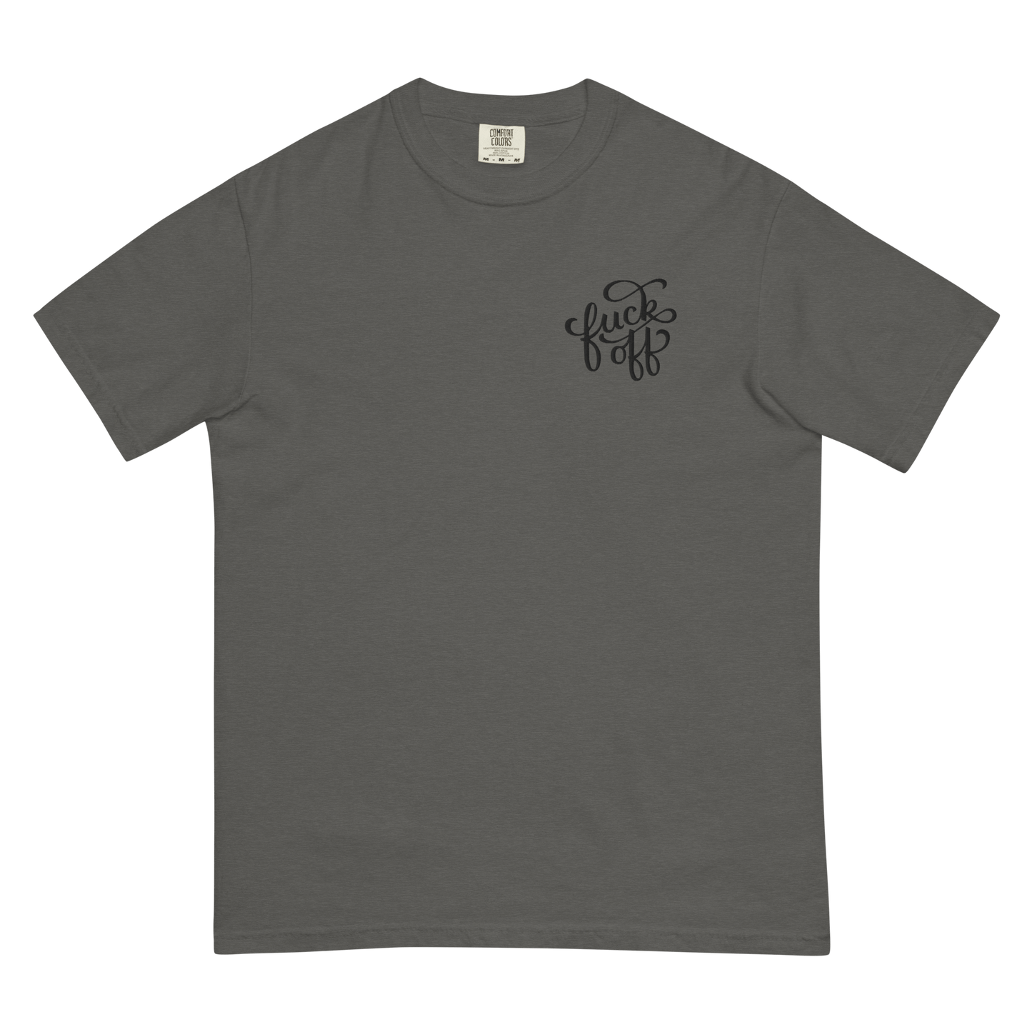 Fuck Off Embroidered Comfy Tee Goth Cloth Co.