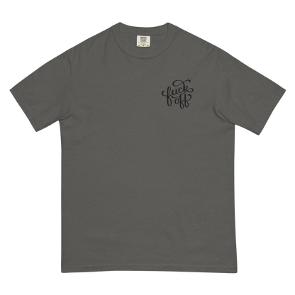 Fuck Off Embroidered Comfy Tee Goth Cloth Co.